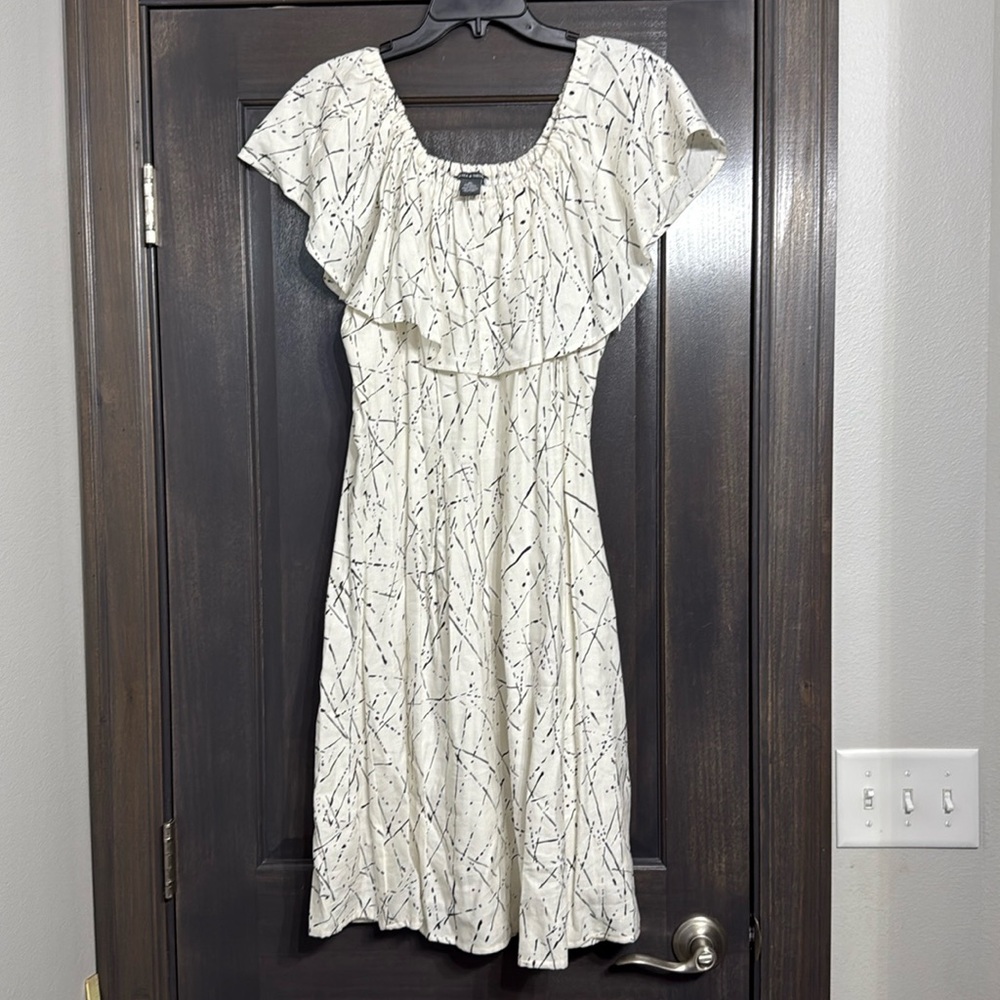 Chelsea & Theodore Off The Shoulders Paint Splatter Print Dress‎ size XL